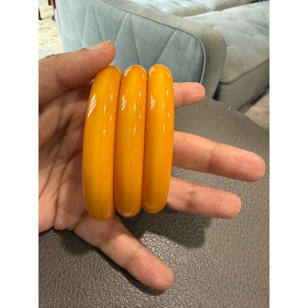 Rare‎ Vintage Bakelite Chunky Dome Bangle  Set of 5 Retro tested